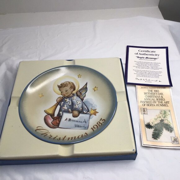 Berta Hummel Collectors SCHMID 1980-83 Holiday Plates All Original Box Gift - Picture 7 of 8